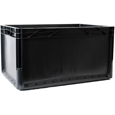 EuroboxSystem Eurobox-System Box Vollwand 60 cm x 40 cm x 32 cm Schwarz EuroboxSystem Eurobox-System Box Vollwand 60 cm x 40 cm x 32 cm Schwarz