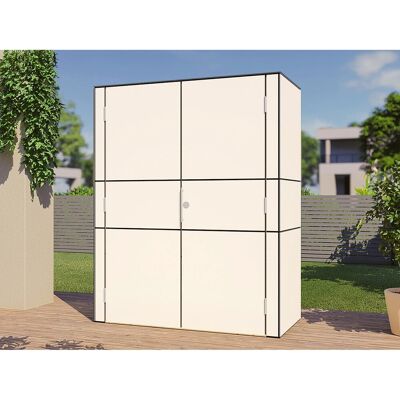 Bertilo Gartenschrank HPL Highboard 155 cm x 75 cm x 193 cm Weiß FSC® Bertilo Gartenschrank HPL Highboard 155 cm x 75 cm x 193 cm Weiß FSC®