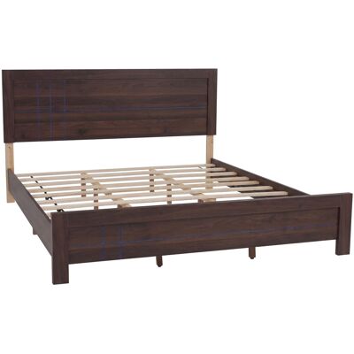 MCW King Size Bett P44 mit Lattenrost 180x200cm Walnuss-Optik MCW King Size Bett P44 mit Lattenrost 180x200cm Walnuss-Optik