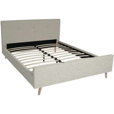MCW Polsterbett J98 mit Lattenrost Massivholz 160x200cm Creme-Beige MCW Polsterbett J98 mit Lattenrost Massivholz 160x200cm Creme-Beige