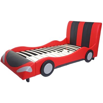 MCW Bett E14 Lattenrost Kunstleder Holz 190x100cm Schwarz-Rot MCW Bett E14 Lattenrost Kunstleder Holz 190x100cm Schwarz-Rot