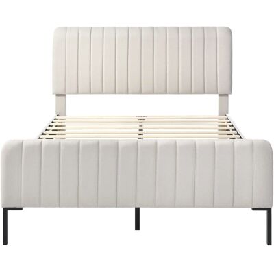 okwish Polsterbett 160x200 Doppelbett mit Lattenrost und Verstellbares Kopfteil mit Matratze okwish Polsterbett 160x200 Doppelbett mit Lattenrost und Verstellbares Kopfteil mit Matratze