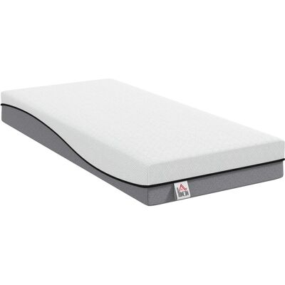 HOMCOM Matratze Gestricktes Gewebe Gel-Memory-Schaum 200L x 90B x 20H cm Grau HOMCOM Matratze Gestricktes Gewebe Gel-Memory-Schaum 200L x 90B x 20H cm Grau