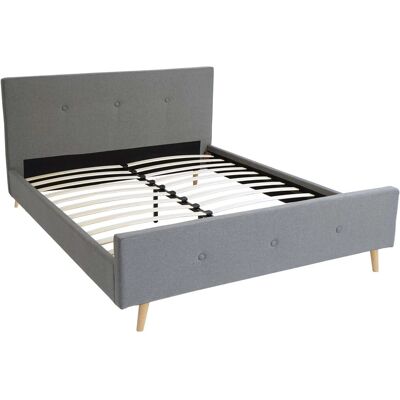 MCW Polsterbett J98 mit Lattenrost Massivholz 160x200cm Grau MCW Polsterbett J98 mit Lattenrost Massivholz 160x200cm Grau
