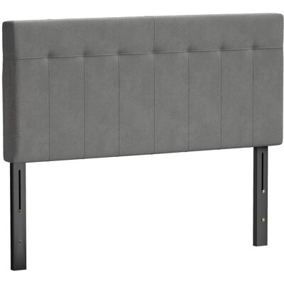 HOMCOM Kopfteil Polyester Metall 140L x 10B x 106-126H cm Grau HOMCOM Kopfteil Polyester Metall 140L x 10B x 106-126H cm Grau