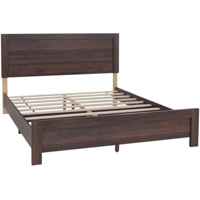 MCW Queen Size Bett P44 mit Lattenrost 160x200cm Walnuss-Optik MCW Queen Size Bett P44 mit Lattenrost 160x200cm Walnuss-Optik