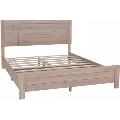 MCW Queen Size Bett P44 mit Lattenrost 160x200cm Sonoma-Eiche-Optik MCW Queen Size Bett P44 mit Lattenrost 160x200cm Sonoma-Eiche-Optik