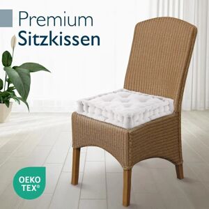 Beautissu Mila Stuhlkissen 50x50x10cm Natur 2tlg Beautissu Mila Stuhlkissen 50x50x10cm Natur 2tlg