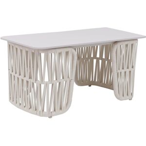 MCW Loungetisch P90 Seilgeflecht Sinterstein 43x90x45cm Creme Platte Creme MCW Loungetisch P90 Seilgeflecht Sinterstein 43x90x45cm Creme Platte Creme
