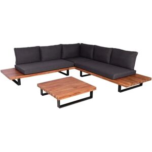 MCW Garten-Garnitur H54 2er-Set Braun Polster Dunkelgrau MCW Garten-Garnitur H54 2er-Set Braun Polster Dunkelgrau