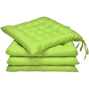 Beautissu 4er Set Stuhlkissen 40x40 mit Bändern Lea Grün Beautissu 4er Set Stuhlkissen 40x40 mit Bändern Lea Grün