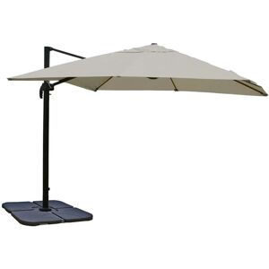 MCW Ampelschirm A96 3x4m Alu Creme-Grau mit Ständer Drehbar MCW Ampelschirm A96 3x4m Alu Creme-Grau mit Ständer Drehbar