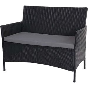 MCW Poly-Rattan Gartenbank Hamar anthrazit Kissen anthrazit MCW Poly-Rattan Gartenbank Hamar anthrazit Kissen anthrazit