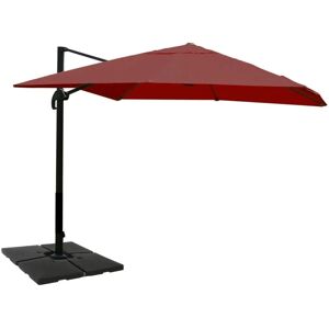 MCW Ampelschirm A96 3x4m Alu/Stahl Bordeaux mit Ständer MCW Ampelschirm A96 3x4m Alu/Stahl Bordeaux mit Ständer
