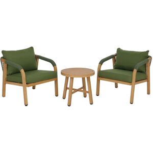 MCW Aluminium Lounge-Set P82 Stuhl Tisch Holz-Optik Olivgrün MCW Aluminium Lounge-Set P82 Stuhl Tisch Holz-Optik Olivgrün