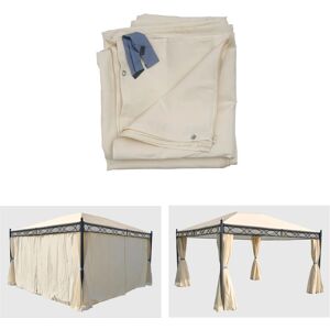 MCW Seitenwand Pergola Calpe 4x3m 4er-Set Creme MCW Seitenwand Pergola Calpe 4x3m 4er-Set Creme