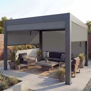 MCW Pergola L46 mit Seitenwand Anthrazit 10cm-Alu-Gestell 3x4m MCW Pergola L46 mit Seitenwand Anthrazit 10cm-Alu-Gestell 3x4m