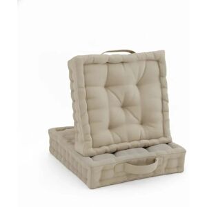 Beautissu Mila Stuhlkissen 50x50x10cm Leinen 2tlg Beautissu Mila Stuhlkissen 50x50x10cm Leinen 2tlg