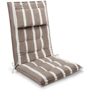 Beautissu Sun-HL Hochlehner 119x50x8cm Beige-Weiß-Gestreift Beautissu Sun-HL Hochlehner 119x50x8cm Beige-Weiß-Gestreift