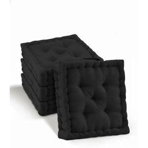 Beautissu Mila Stuhlkissen 40x40x8cm Schwarz 4tlg Beautissu Mila Stuhlkissen 40x40x8cm Schwarz 4tlg