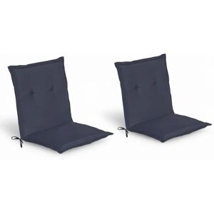 Beautissu 2er Set Niedriglehner Auflage Loft NL 100x50x6cm Dunkelblau Beautissu 2er Set Niedriglehner Auflage Loft NL 100x50x6cm Dunkelblau