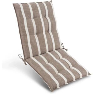 Beautissu Sun-NL Niederlehner 105x50x8cm Beige-Weiß-Gestreift Beautissu Sun-NL Niederlehner 105x50x8cm Beige-Weiß-Gestreift