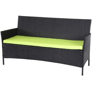MCW 3-Sitzer Poly-Rattan Gartenbank Hamar Anthrazit Kissen Grün MCW 3-Sitzer Poly-Rattan Gartenbank Hamar Anthrazit Kissen Grün