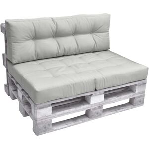 Beautissu ECO Elements Palettenkissen Sitz + Rücken Hellgrau 1tlg Beautissu ECO Elements Palettenkissen Sitz + Rücken Hellgrau 1tlg
