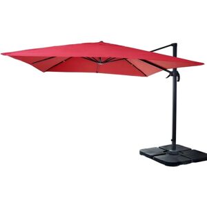 MCW Ampelschirm A96 3x3m Alu/Stahl Rot mit Ständer MCW Ampelschirm A96 3x3m Alu/Stahl Rot mit Ständer