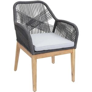 MCW Gartenstuhl H56b Dunkelgrau Kissen Hellgrau MCW Gartenstuhl H56b Dunkelgrau Kissen Hellgrau