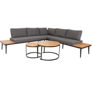 MCW Garten-Garnitur H54c 3-teilig Braun Kissen Dunkelgrau MCW Garten-Garnitur H54c 3-teilig Braun Kissen Dunkelgrau