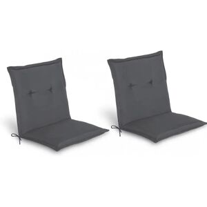 Beautissu 2er Set Niedriglehner Auflage Loft NL 100x50x6cm Graphitgrau Beautissu 2er Set Niedriglehner Auflage Loft NL 100x50x6cm Graphitgrau