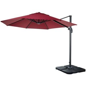 MCW Ampelschirm A96 Ø 3m Alu/Stahl Bordeaux mit Ständer MCW Ampelschirm A96 Ø 3m Alu/Stahl Bordeaux mit Ständer