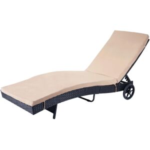 MCW- D80 Sonnenliege - Verstellbar, Wasserfest, Rattan MCW- D80 Sonnenliege - Verstellbar, Wasserfest, Rattan