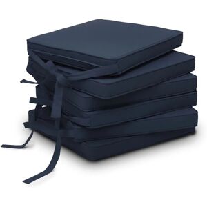 Beautissu 6er Set Loft SK Stuhlkissen Dunkelblau 45x40x5cm Beautissu 6er Set Loft SK Stuhlkissen Dunkelblau 45x40x5cm