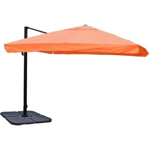 MCW Ampelschirm A96 3x3m Alu/Stahl Flap Terracotta mit Ständer MCW Ampelschirm A96 3x3m Alu/Stahl Flap Terracotta mit Ständer