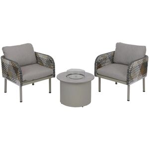 MCW Poly-Rattan Garnitur P80 Tischkamin Alu Stoff Creme-Beige MCW Poly-Rattan Garnitur P80 Tischkamin Alu Stoff Creme-Beige