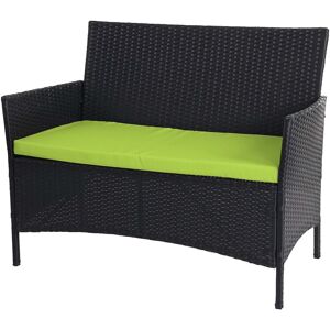 MCW Poly-Rattan Gartenbank Hamar anthrazit Kissen Grün MCW Poly-Rattan Gartenbank Hamar anthrazit Kissen Grün