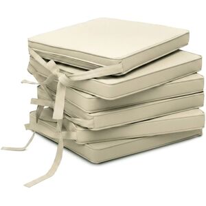 Beautissu 6er Set Loft SK Stuhlkissen Natur 45x40x5cm Beautissu 6er Set Loft SK Stuhlkissen Natur 45x40x5cm