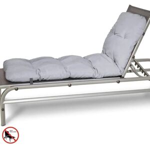 Beautissu 2X Auflage Sonnenliege Deckchair Flair RL 190x60x8 cm Hellgrau Beautissu 2X Auflage Sonnenliege Deckchair Flair RL 190x60x8 cm Hellgrau
