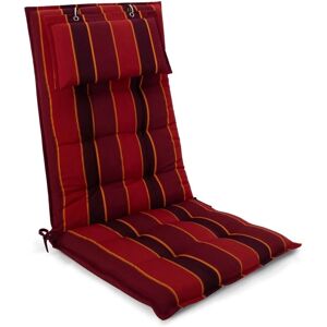Beautissu Sun-HL Hochlehner 119x50x8cm Rot-Gestreift Beautissu Sun-HL Hochlehner 119x50x8cm Rot-Gestreift