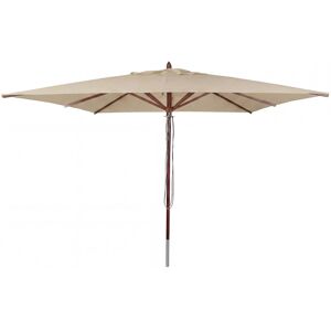 MCW Gastronomie Holz-Sonnenschirm C57b Polyester/Holz Eckig 4x4m Seilzug Stoßsicher Creme MCW Gastronomie Holz-Sonnenschirm C57b Polyester/Holz Eckig 4x4m Seilzug Stoßsicher Creme