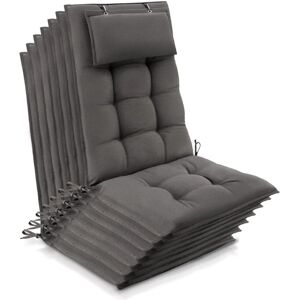 Beautissu 7er Set Sun-HL Hochlehner Auflage 120x50x8cm Taupe Beautissu 7er Set Sun-HL Hochlehner Auflage 120x50x8cm Taupe