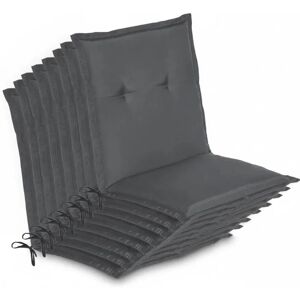 Beautissu 8er Set Niedriglehner Auflage Loft NL 100x50x6cm Graphitgrau Beautissu 8er Set Niedriglehner Auflage Loft NL 100x50x6cm Graphitgrau