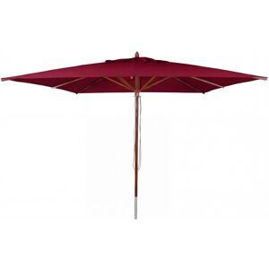 MCW Gastronomie Holz-Sonnenschirm C57b Polyester/Holz Eckig 4x4m Seilzug Stoßsicher Bordeaux MCW Gastronomie Holz-Sonnenschirm C57b Polyester/Holz Eckig 4x4m Seilzug Stoßsicher Bordeaux