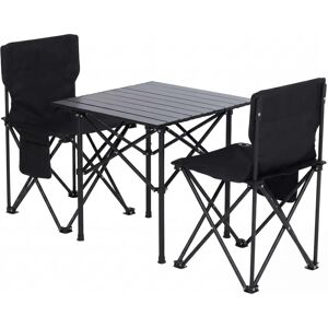 MCW Campingset Q39 Faltbar Metall Stoff Schwarz MCW Campingset Q39 Faltbar Metall Stoff Schwarz
