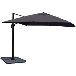 MCW Ampelschirm A96 3x3m Alu/Stahl Anthrazit mit Ständer Drehbar MCW Ampelschirm A96 3x3m Alu/Stahl Anthrazit mit Ständer Drehbar