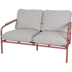 MCW Aluminium-Gartenbank O11 Outdoor 2-Sitzer Sofa 125cm Terrakotta Polster Beige MCW Aluminium-Gartenbank O11 Outdoor 2-Sitzer Sofa 125cm Terrakotta Polster Beige