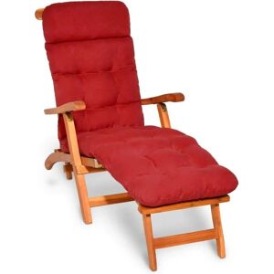 Beautissu Flair DC Deckchairauflage 200x50x8cm Rot Beautissu Flair DC Deckchairauflage 200x50x8cm Rot