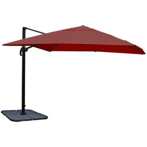 MCW Ampelschirm A96 3x3m Alu Bordeaux mit Ständer Drehbar MCW Ampelschirm A96 3x3m Alu Bordeaux mit Ständer Drehbar